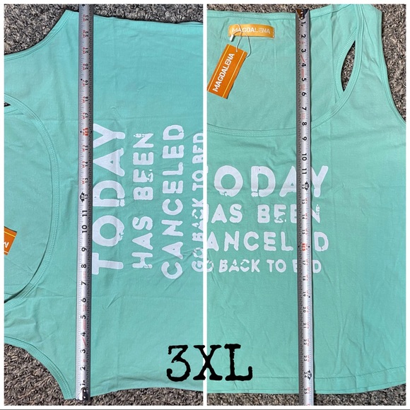 🔵 Today Has Been Cancelled Novelty Racerback Tank Mint - Picture 7 of 7